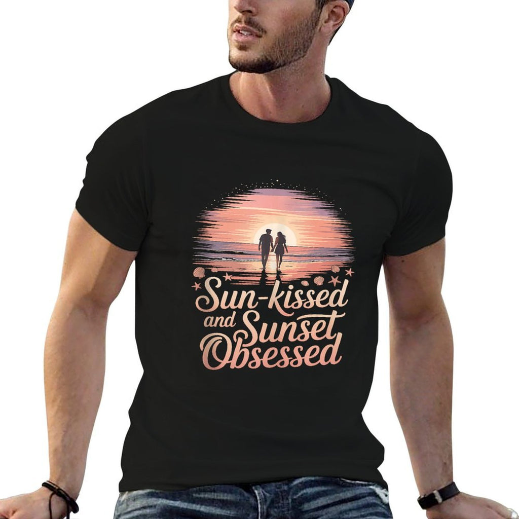 Sun-Kissed And Sunset Obsessed Vacation Getaway  Breathable T-Shirt
