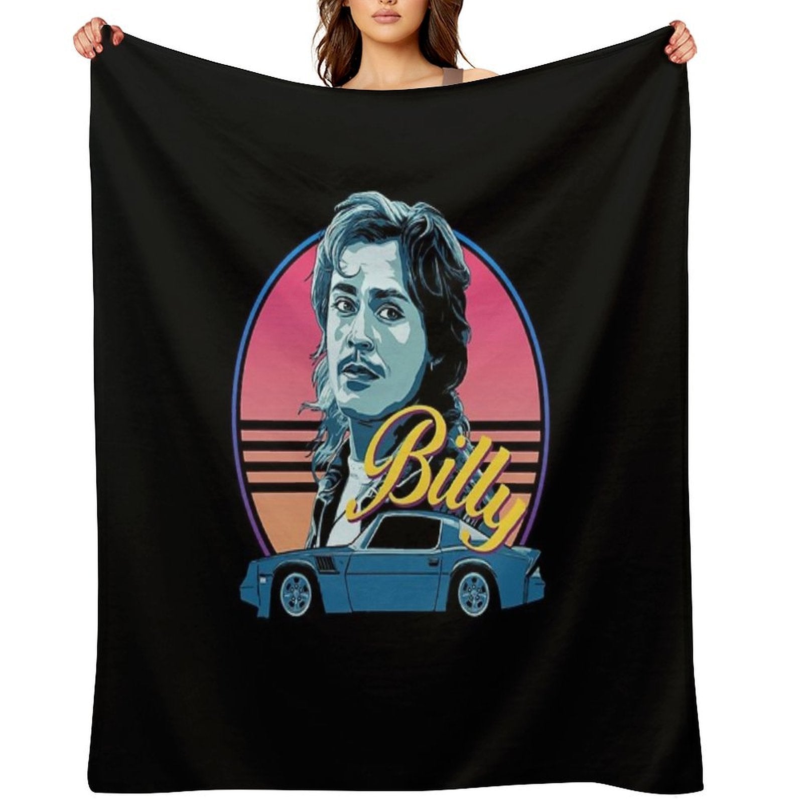 Billy Hargrove - Stranger Things - 80s Style Compact Throw Blanket