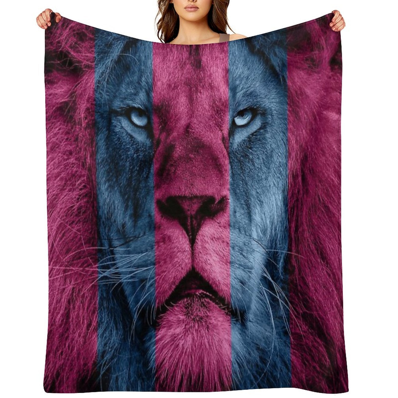 Aston Villa Lion Shrink-resistant Throw Blanket