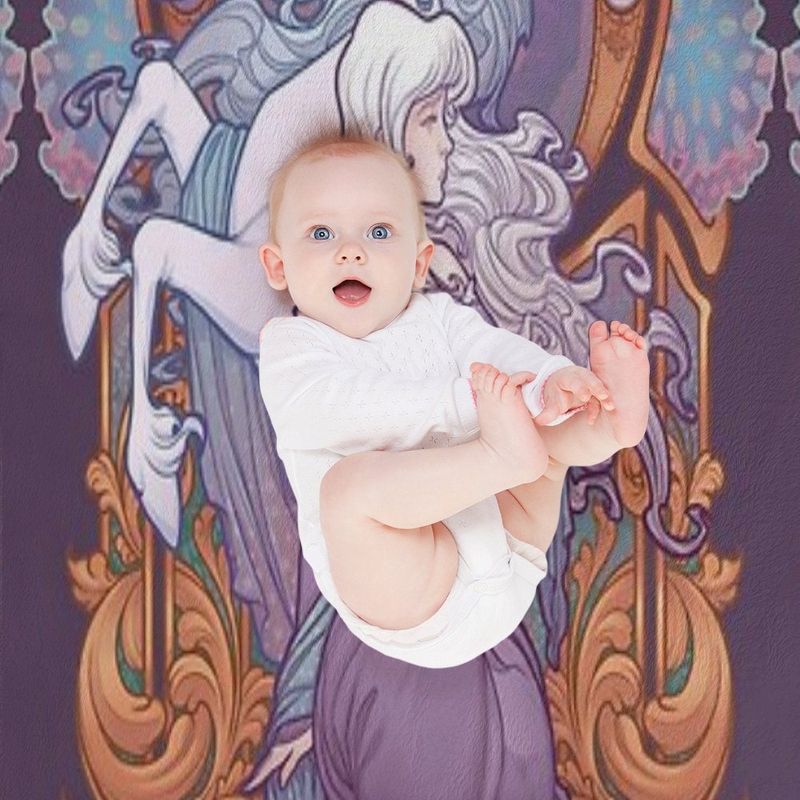 Lady Amalthea - The Last Unicorn Compact Throw Blanket