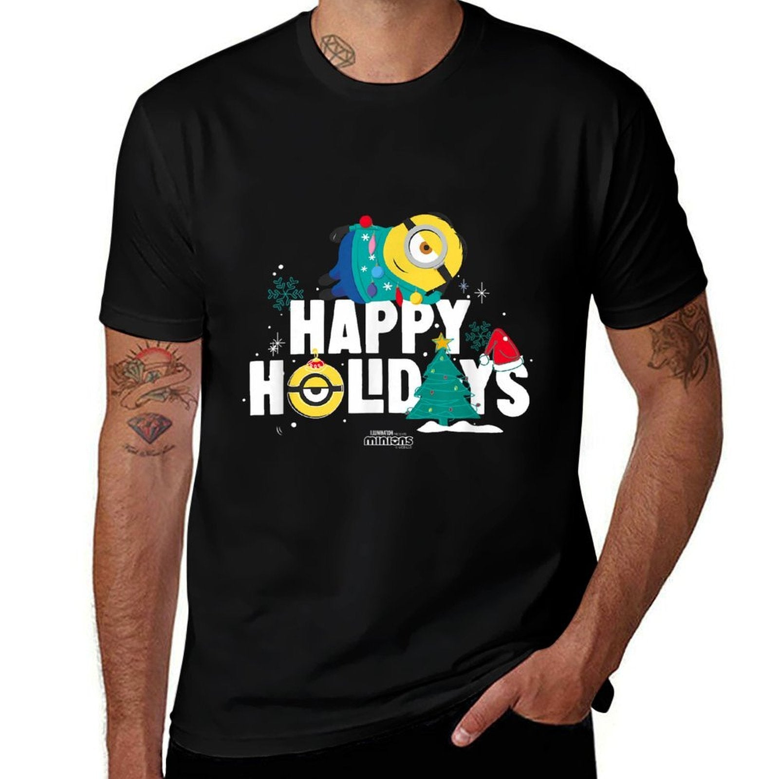 Minions Happy Holidays  Eco-friendly Material T-Shirt