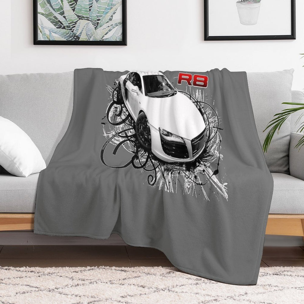 Audi R8 in Swirls Velvety-soft Throw Blanket