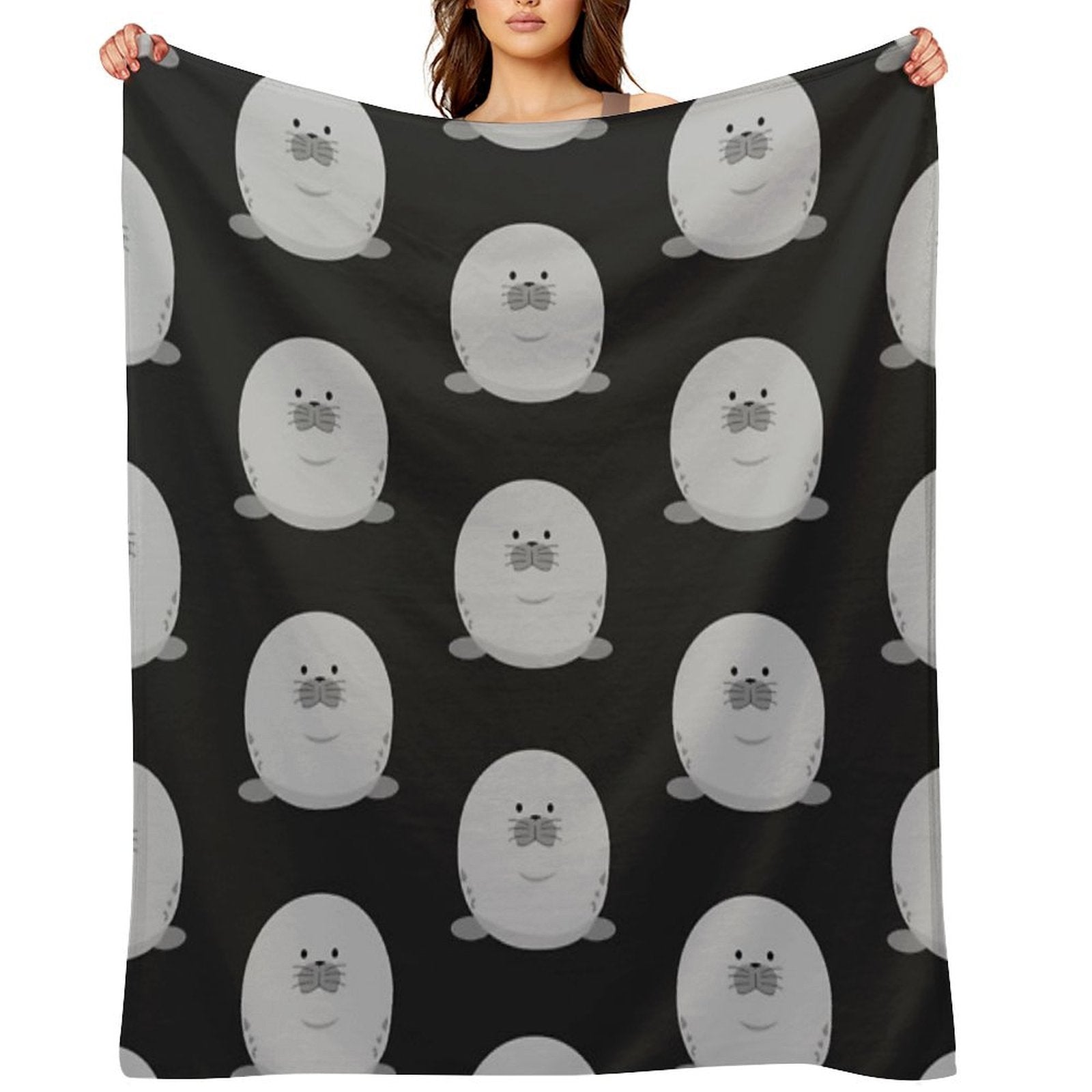 Cute Chonky Seal Durable Throw Blanket