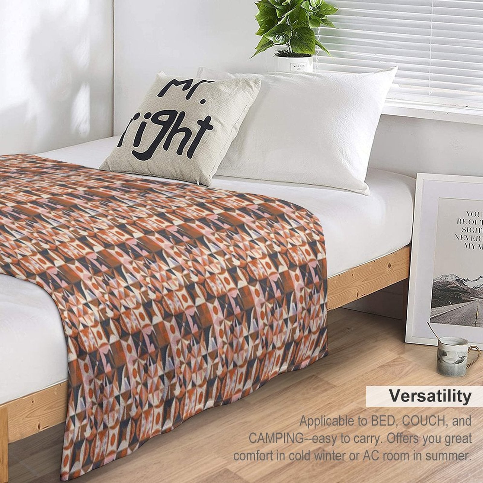 Muted Autumn  Soft Autumn Pattern, Skin-tone Matching, Personal Color Analysis, PCA, Geometric Abstract Quick-dry Throw Blanket