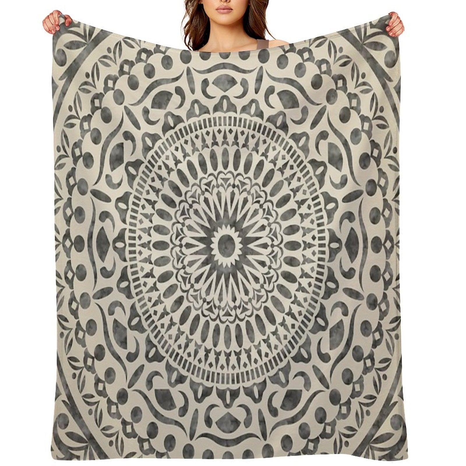 Watercolor Mandala Mandala5w Versatility Throw Blanket