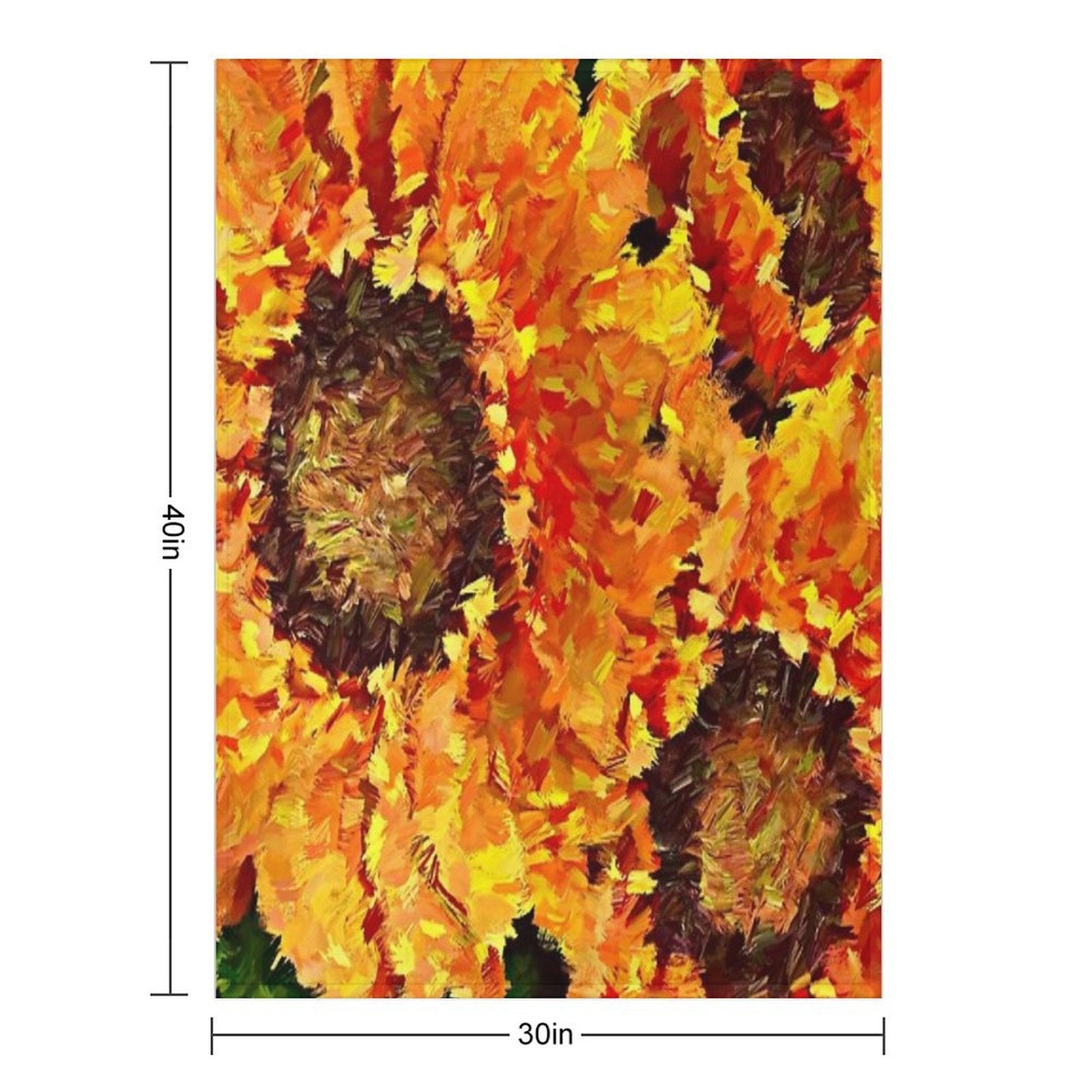 Sunflowers Abstracted Gift-ready Throw Blanket
