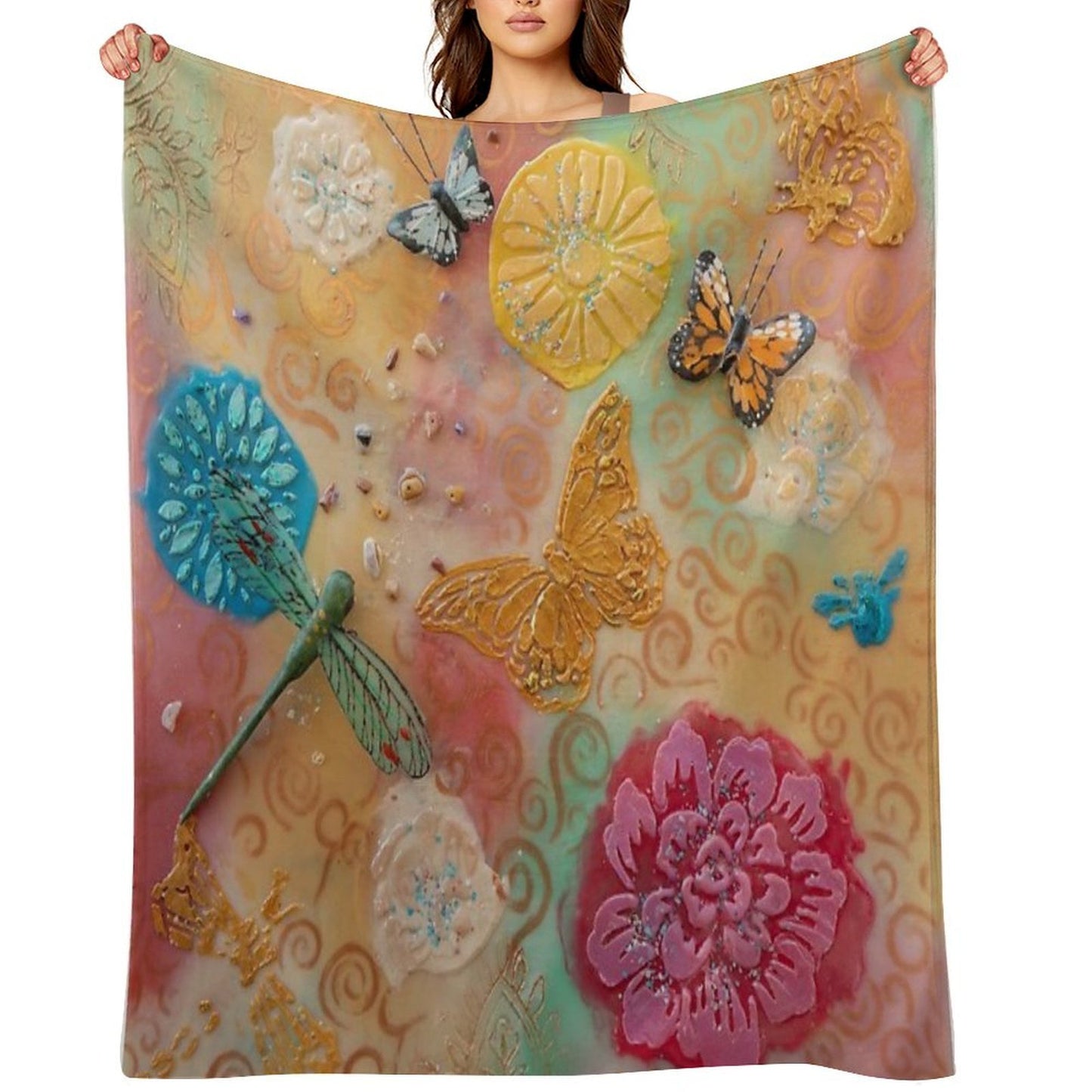 Magical Garden of Metamorphosis Lightweight Throw Blanket