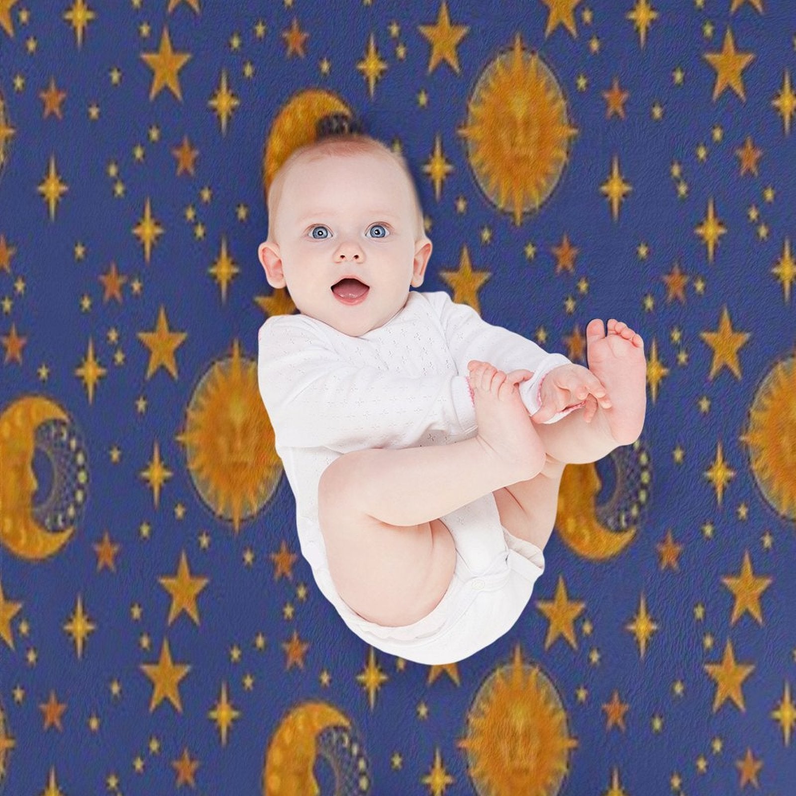 Bohemian 90's Sun And Moon Celestial Pattern Wrinkle-free Throw Blanket