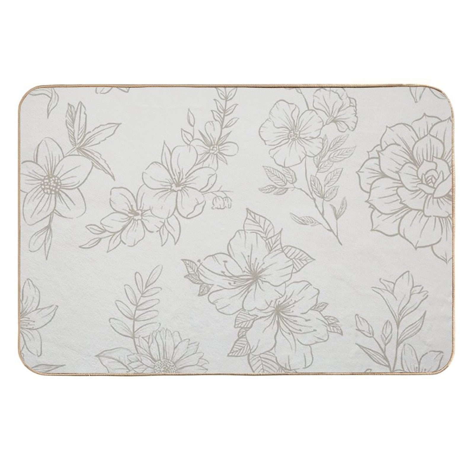 Vintage Floral Pattern  Stain-Proof Bath Mat