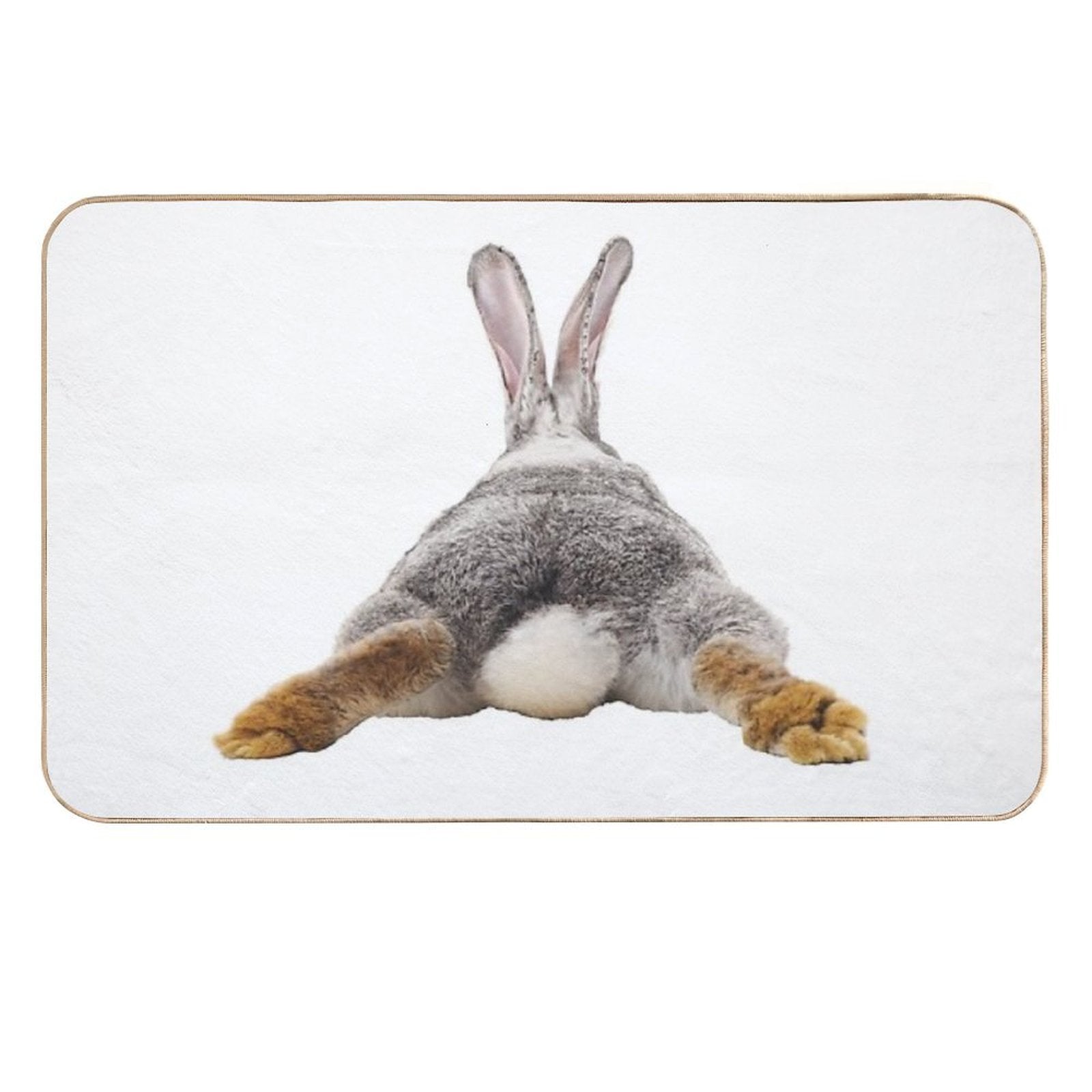 Cute Bunny Rabbit Tail Butt Image Picture  Toxin-Free Bath Mat