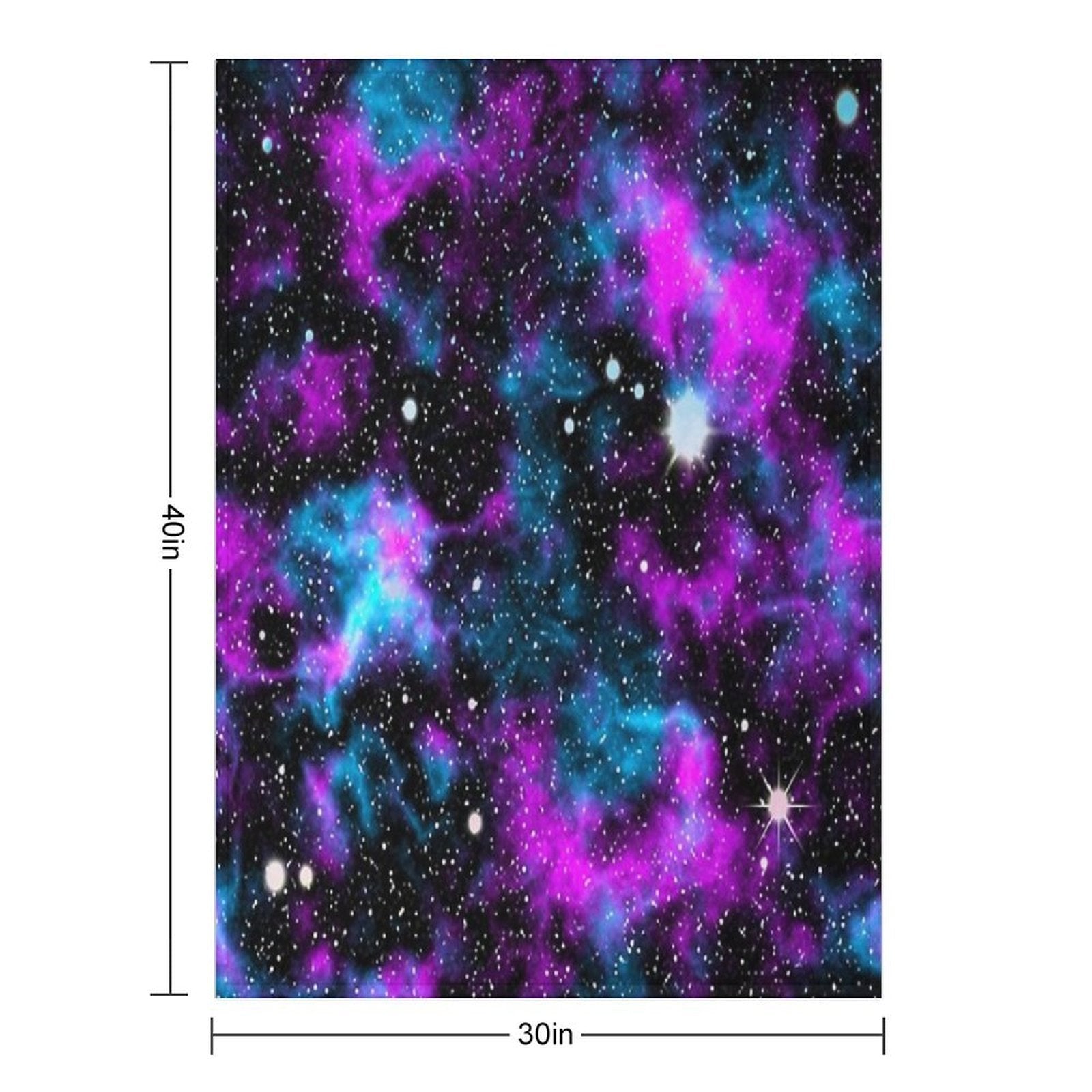 Purple And Blue Galaxy Comfort Throw Blanket