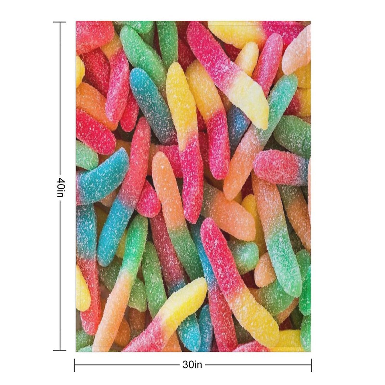 Gummy Worms Compact Throw Blanket