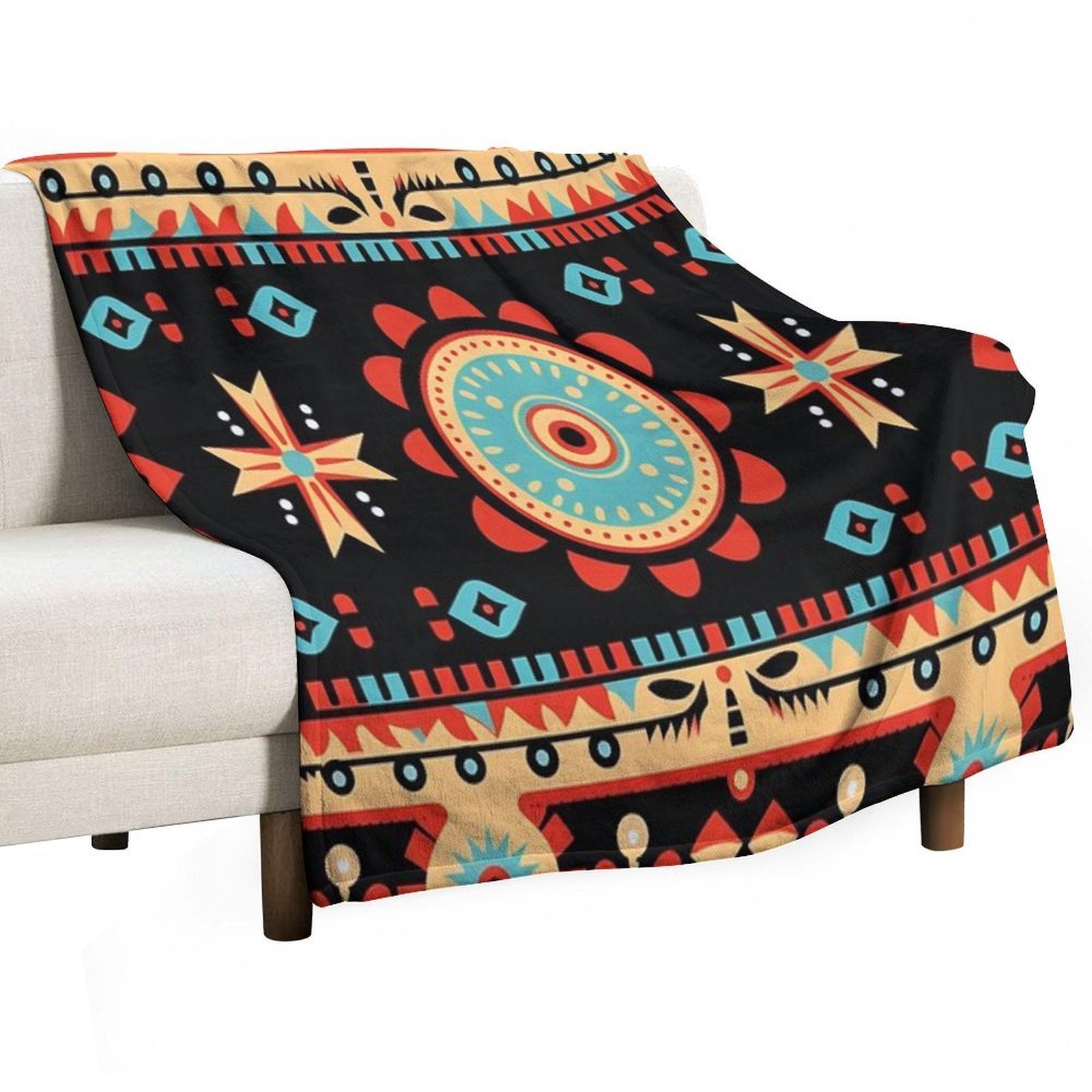 Indigenous Cherokee Nation Pattern Travel-friendly Throw Blanket