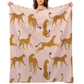 Pink Cheetah Pattern Wrinkle-free Throw Blanket