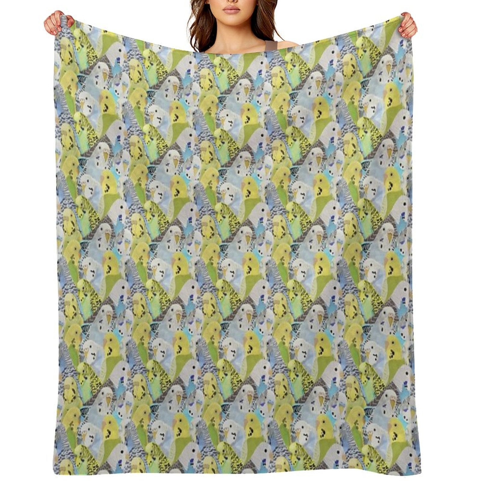 Budgie Parakeets All-season Throw Blanket
