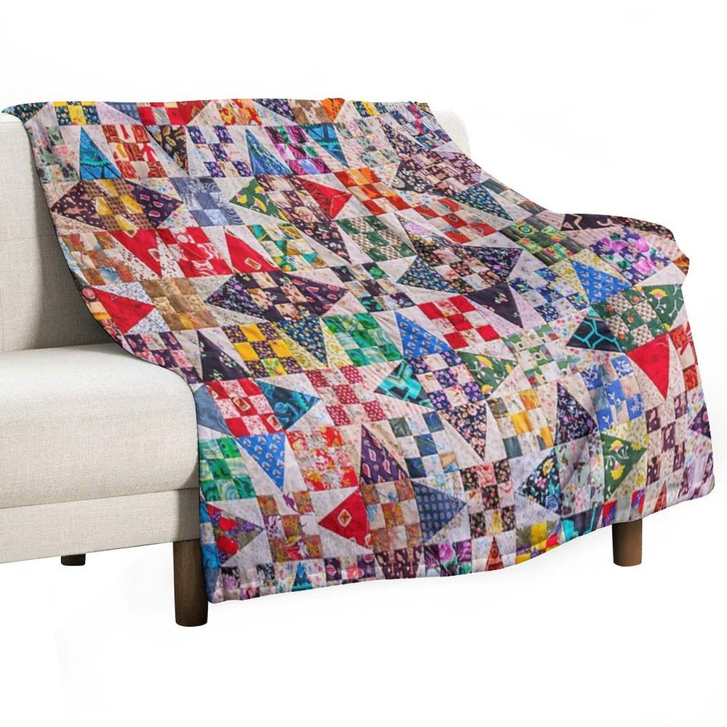 Patchwork Lightweight Throw Blanket