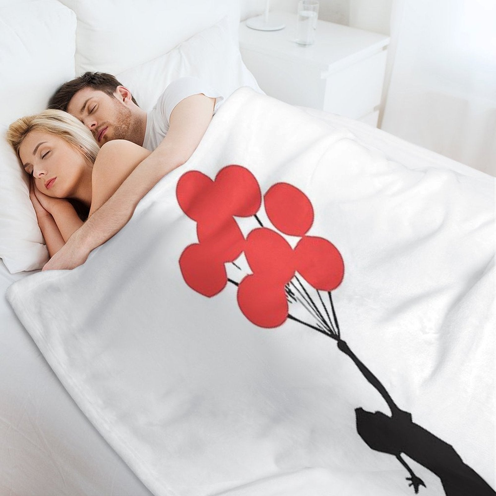 Banksy - Balloon Girl Anti-pilling Throw Blanket