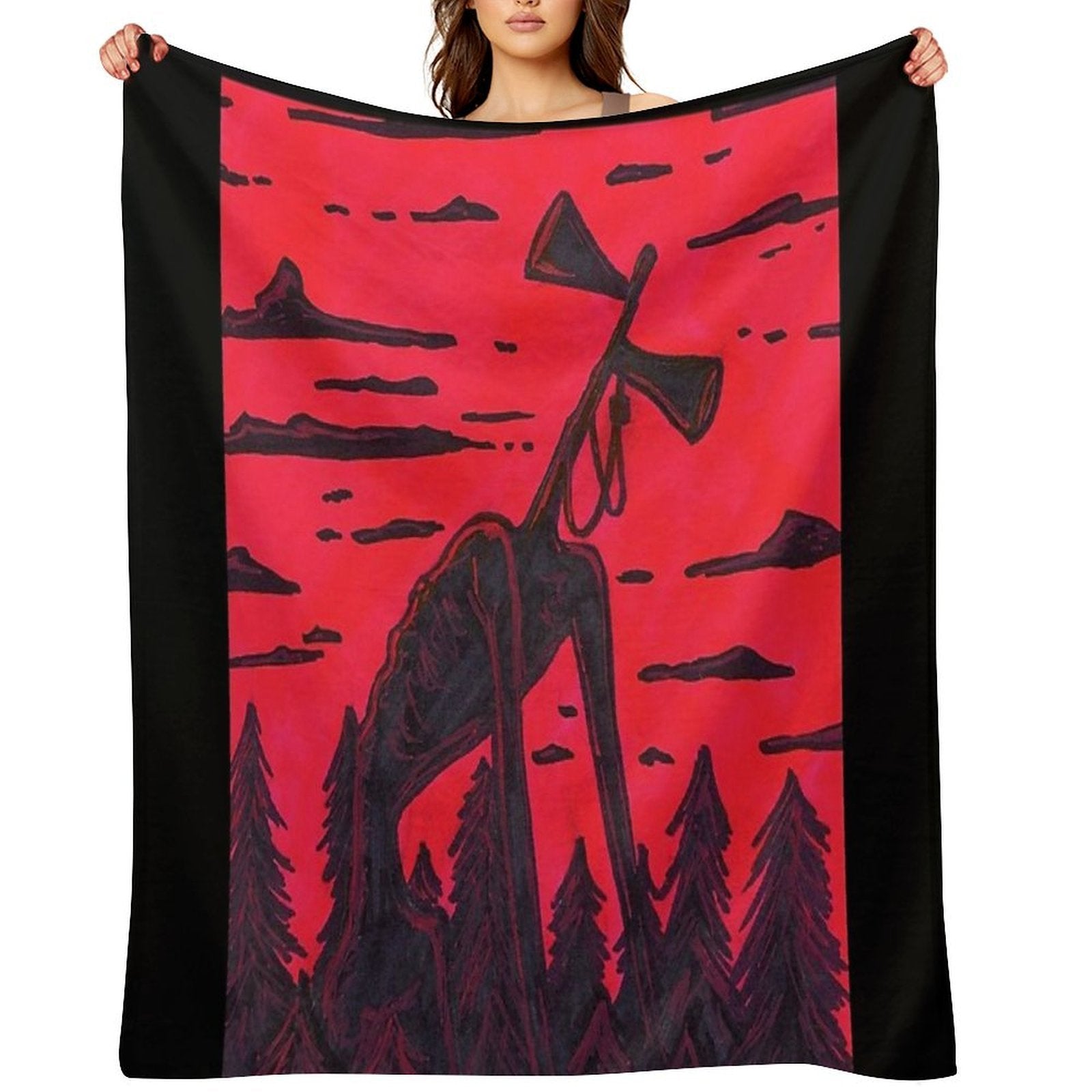 Siren Head Quick-dry Throw Blanket