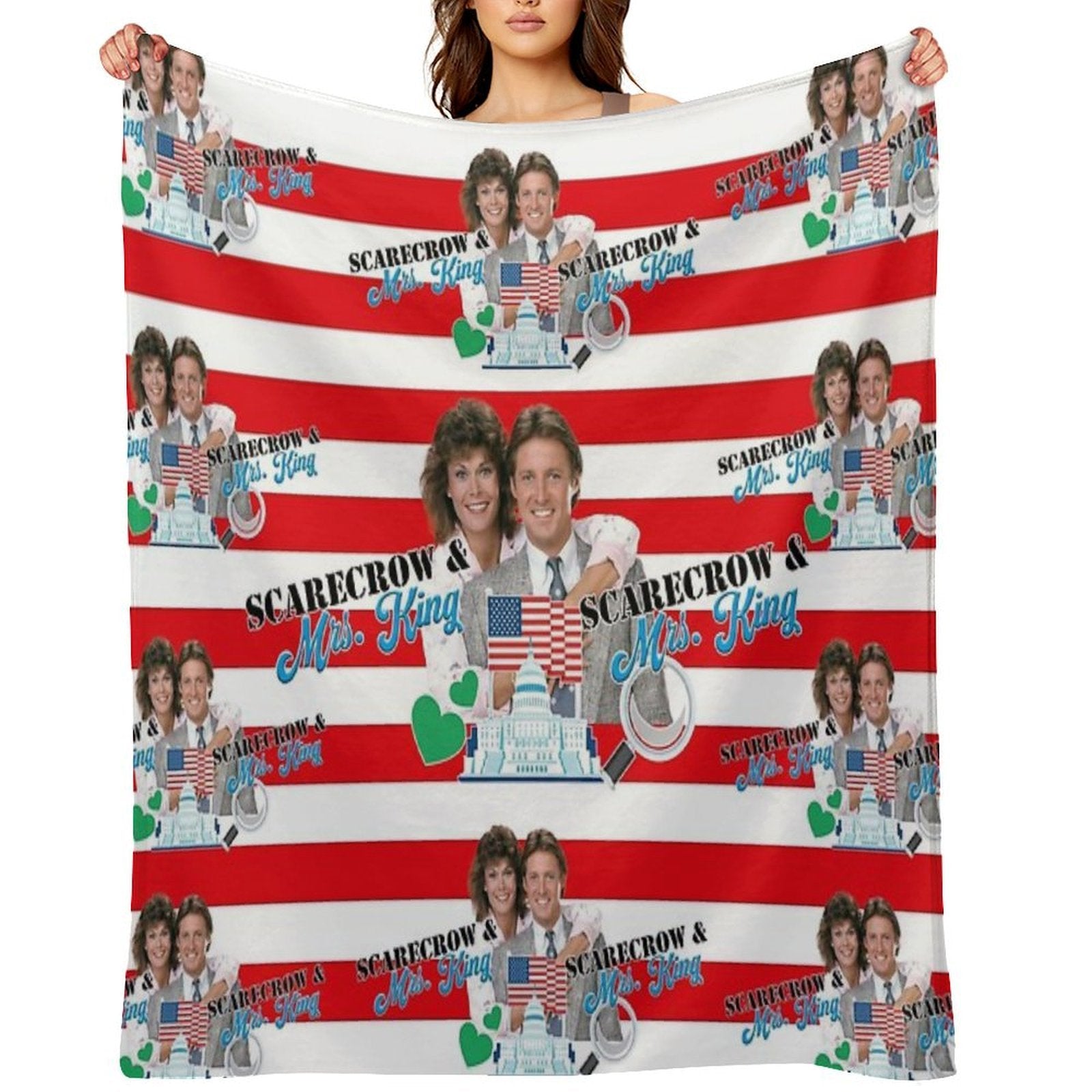 Good Entertainment with Scarecrow And Mrs King, The Popular Agent with A Heart As An Exciting Series from The 80s, Great Gifts A Travel-friendly Throw Blanket