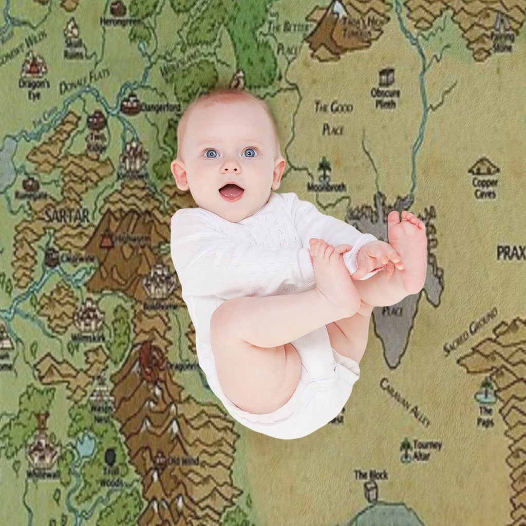 Dragon Pass And Prax Map by Darya Makarava Easy Care Throw Blanket