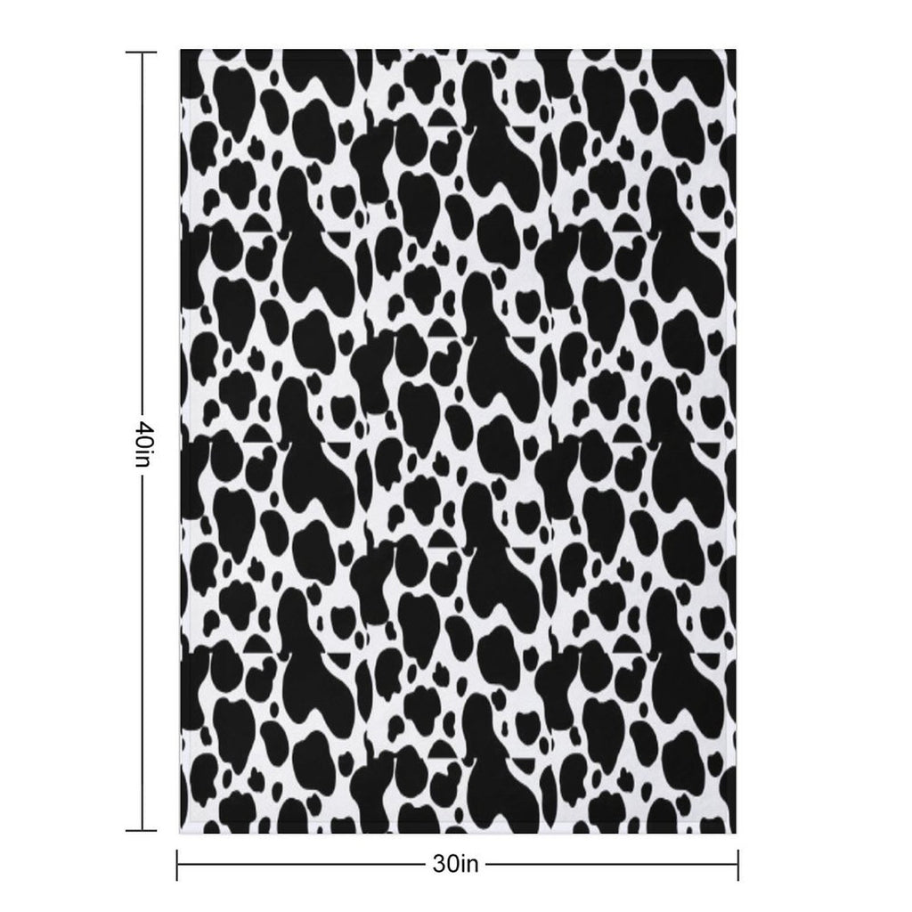 Cow Print Shrink-resistant Throw Blanket