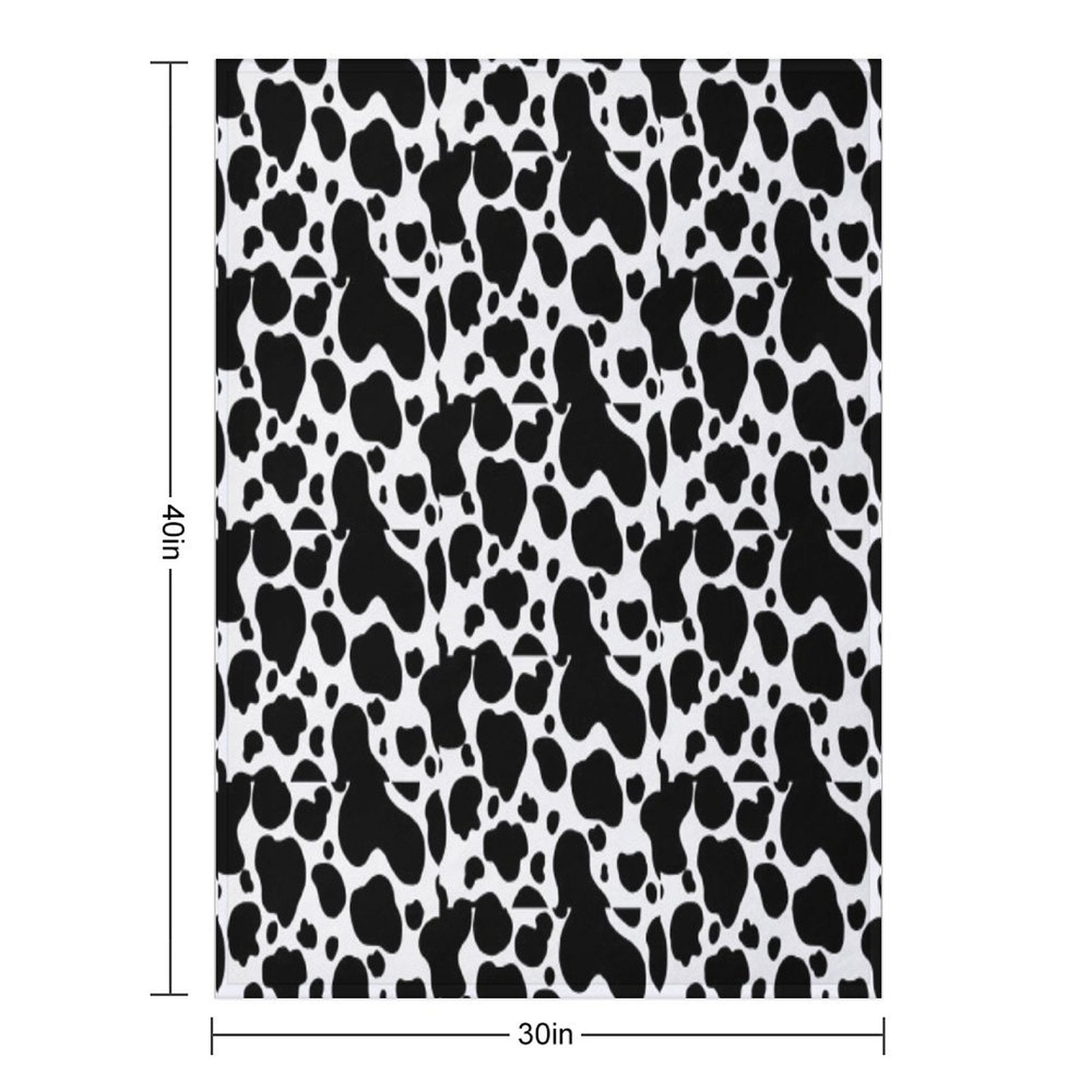 Cow Print Shrink-resistant Throw Blanket