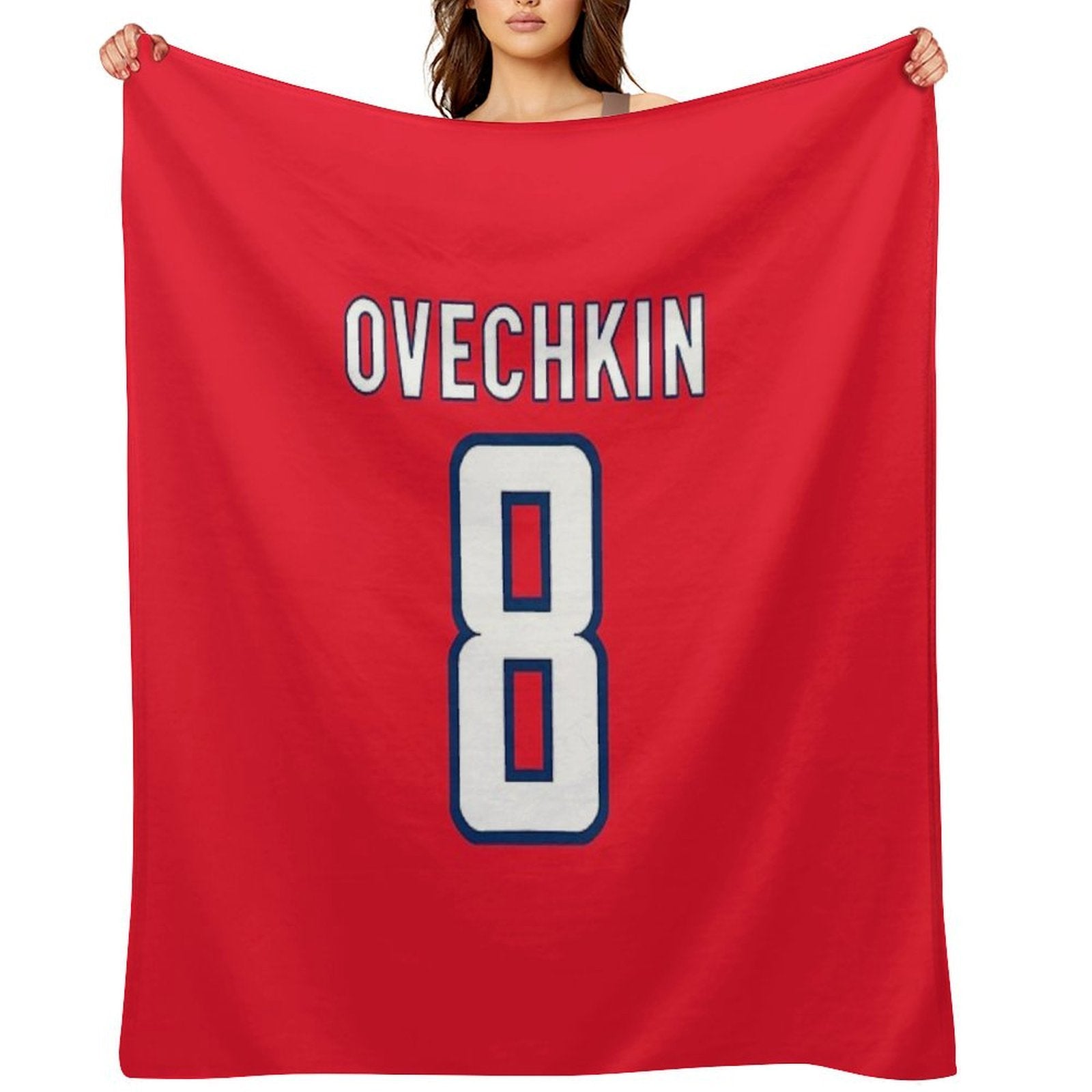 Alex Ovechkin 8 Sustainable Throw Blanket