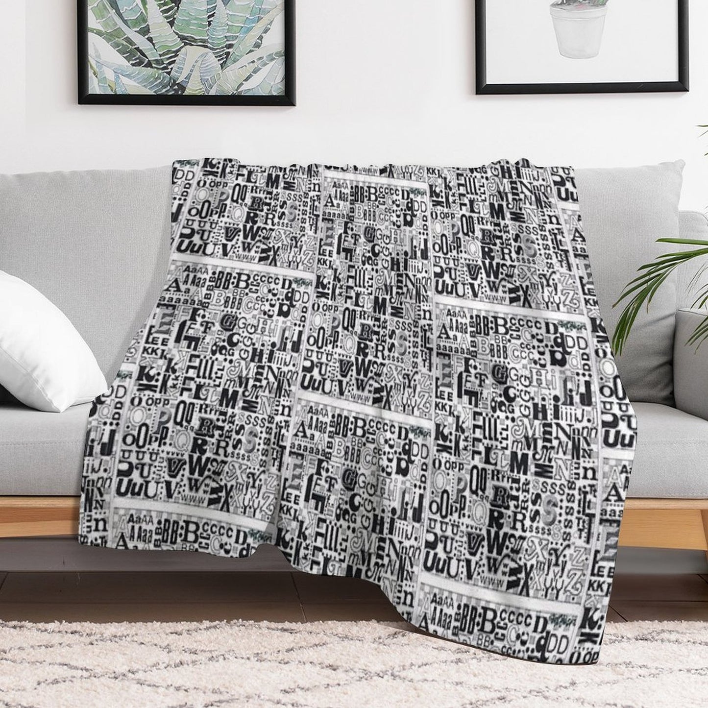 Alphabet Soup Compact Throw Blanket