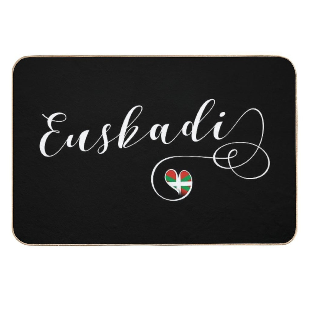 Euskadi, Basque Country, Heart, Flag  Toxin-Free Bath Mat