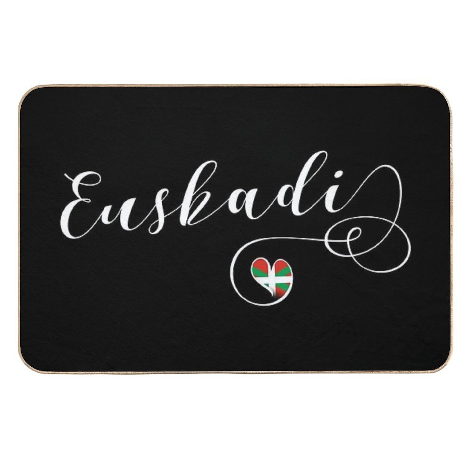 Euskadi, Basque Country, Heart, Flag  Toxin-Free Bath Mat