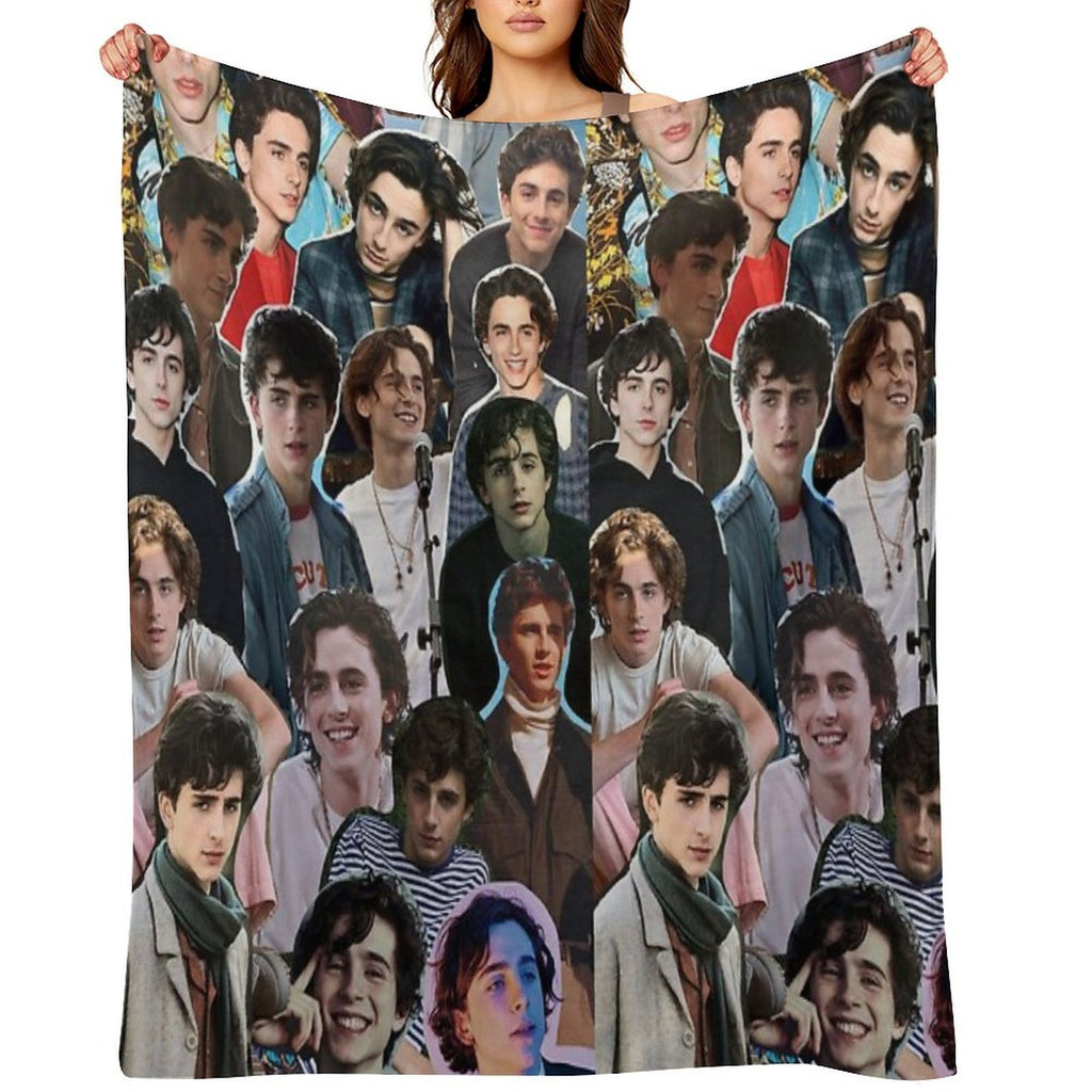 Collage Saint Timothee Chalamet Compact Throw Blanket