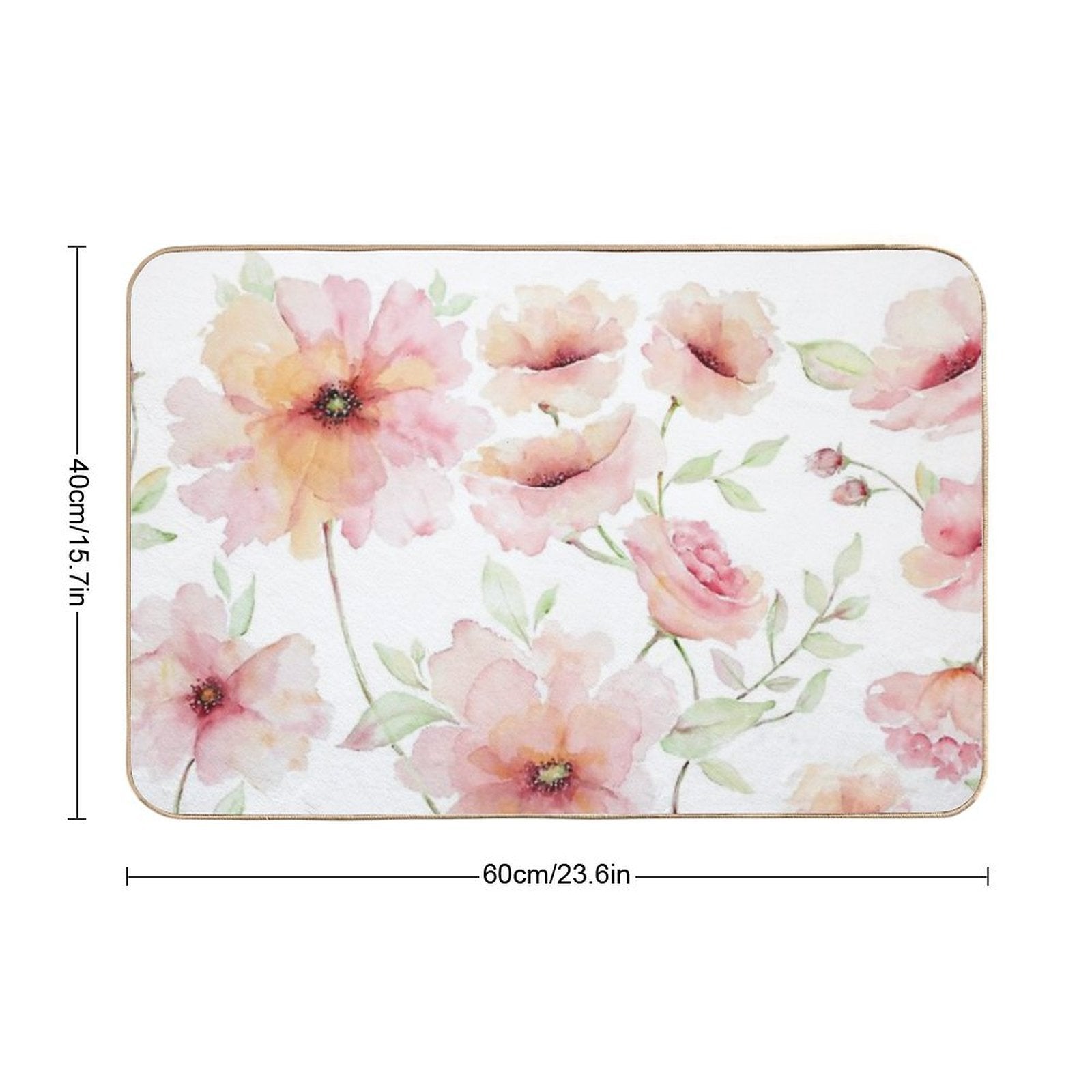 Summer Blush Florals C  Versatile Bath Mat