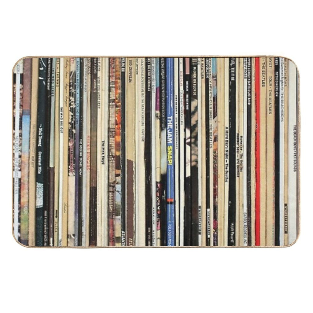 Classic Rock Vinyl Records  Dirt-Trapping Bath Mat