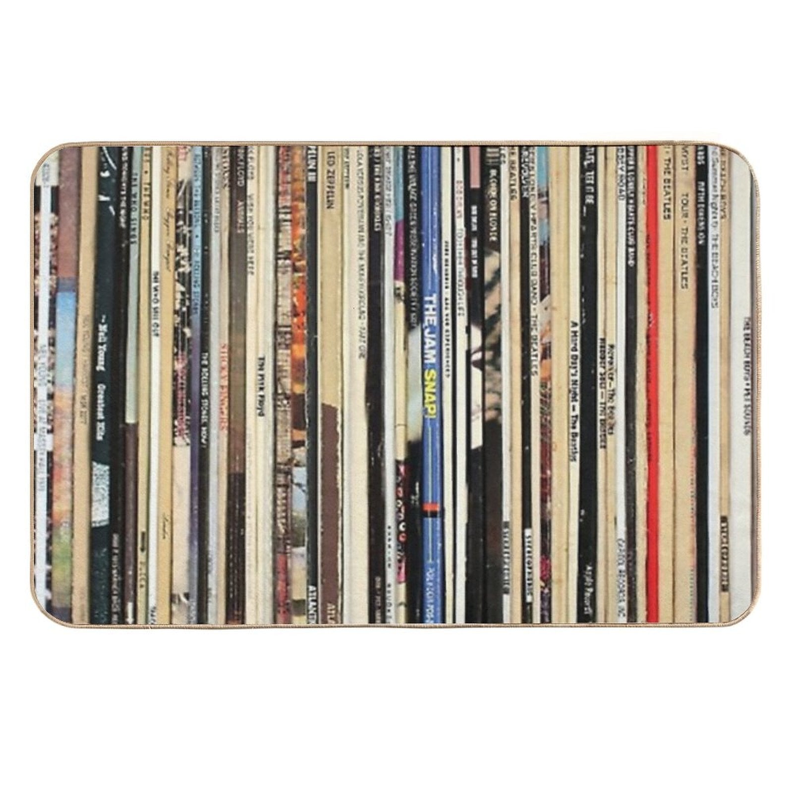 Classic Rock Vinyl Records  Dirt-Trapping Bath Mat