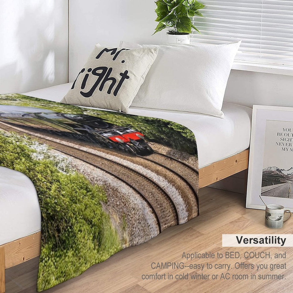 A3 Class 60103 Flying Scotsman Steam Locomotive Wrinkle-free Throw Blanket