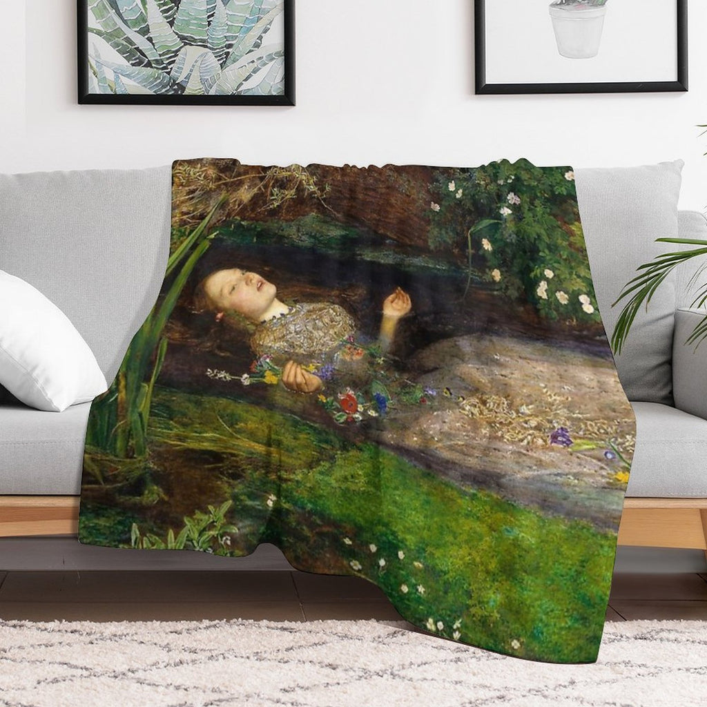 Ophelia Painting by John Everett Millais Lightweight Throw Blanket
