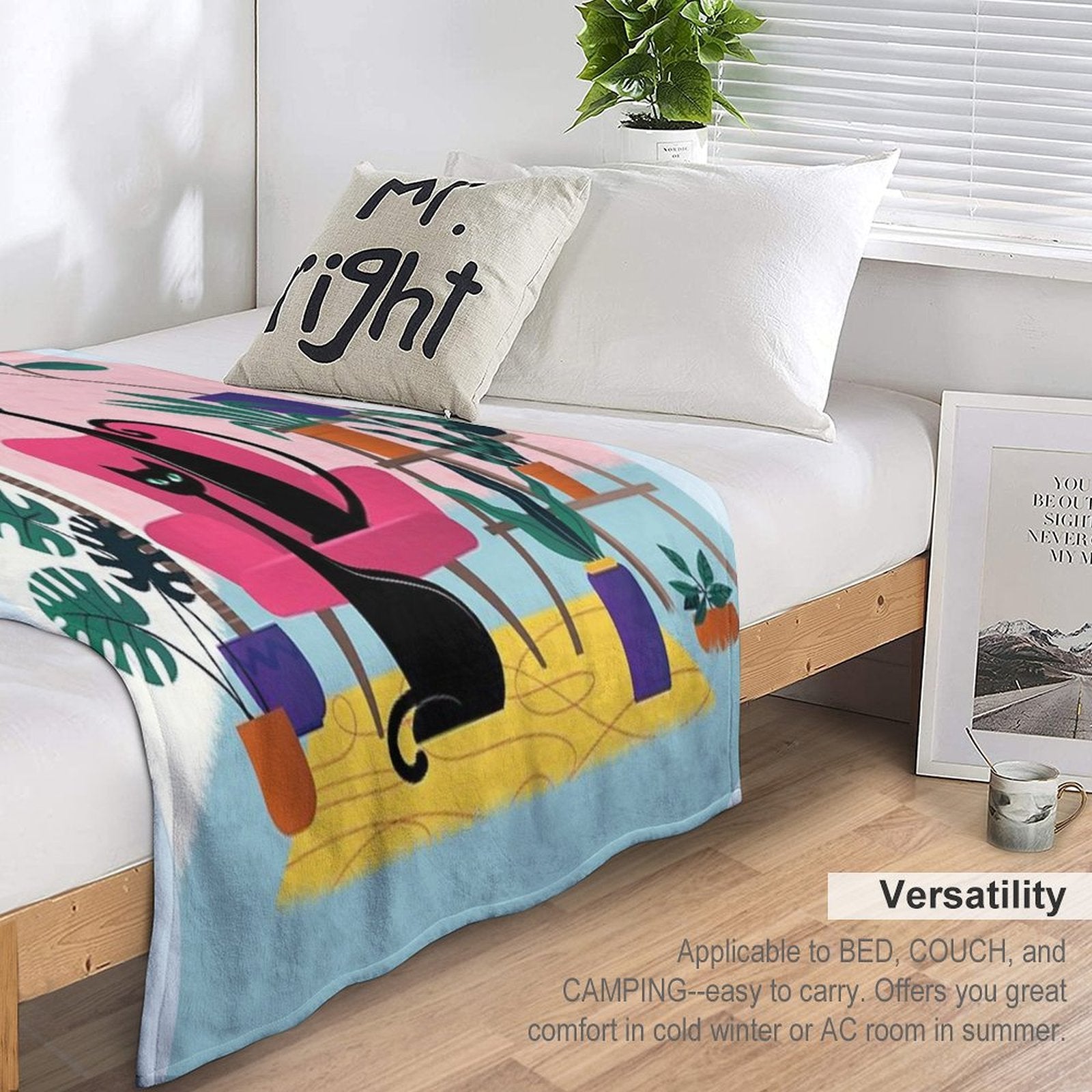 Sleek Black Cats Rule In This Urban Jungle All-season Throw Blanket