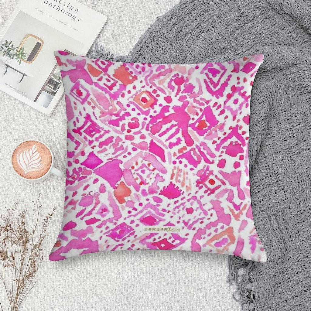 Cute Geometric Pink Soft Ultra-Soft Texture Throw Pillow
