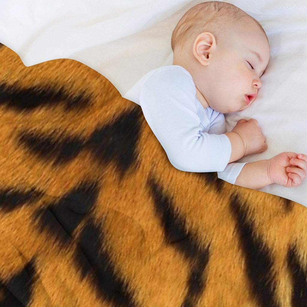 Tiger Skin Design. Animal Skins As A Design. Plush Throw Blanket