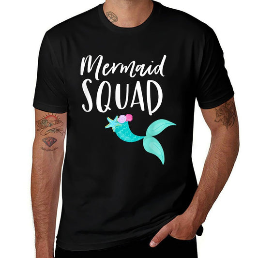 Mermaid Squad Birthday Squad for Party Mom Mama Girl  Graphic-printed T-Shirt