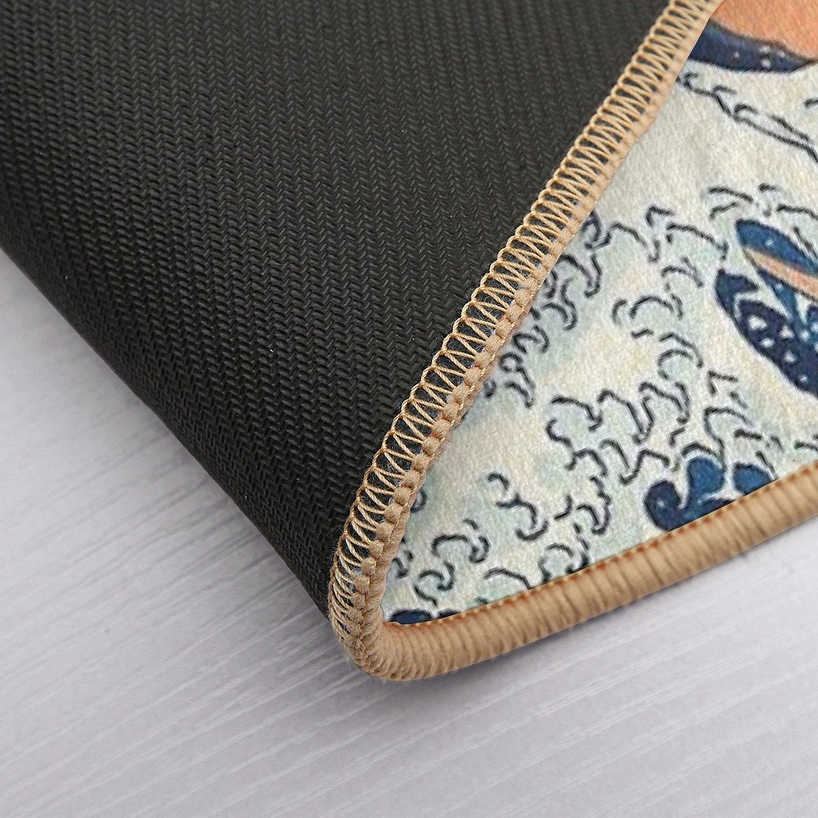 The Great Wave Off Kanagawa Retro Vintage Sunset  Rapid-Drying Bath Mat