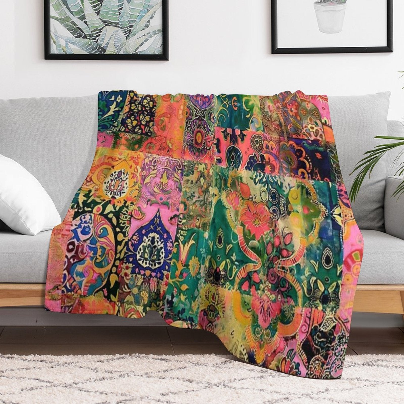 Bohemian Spring Lightweight Throw Blanket