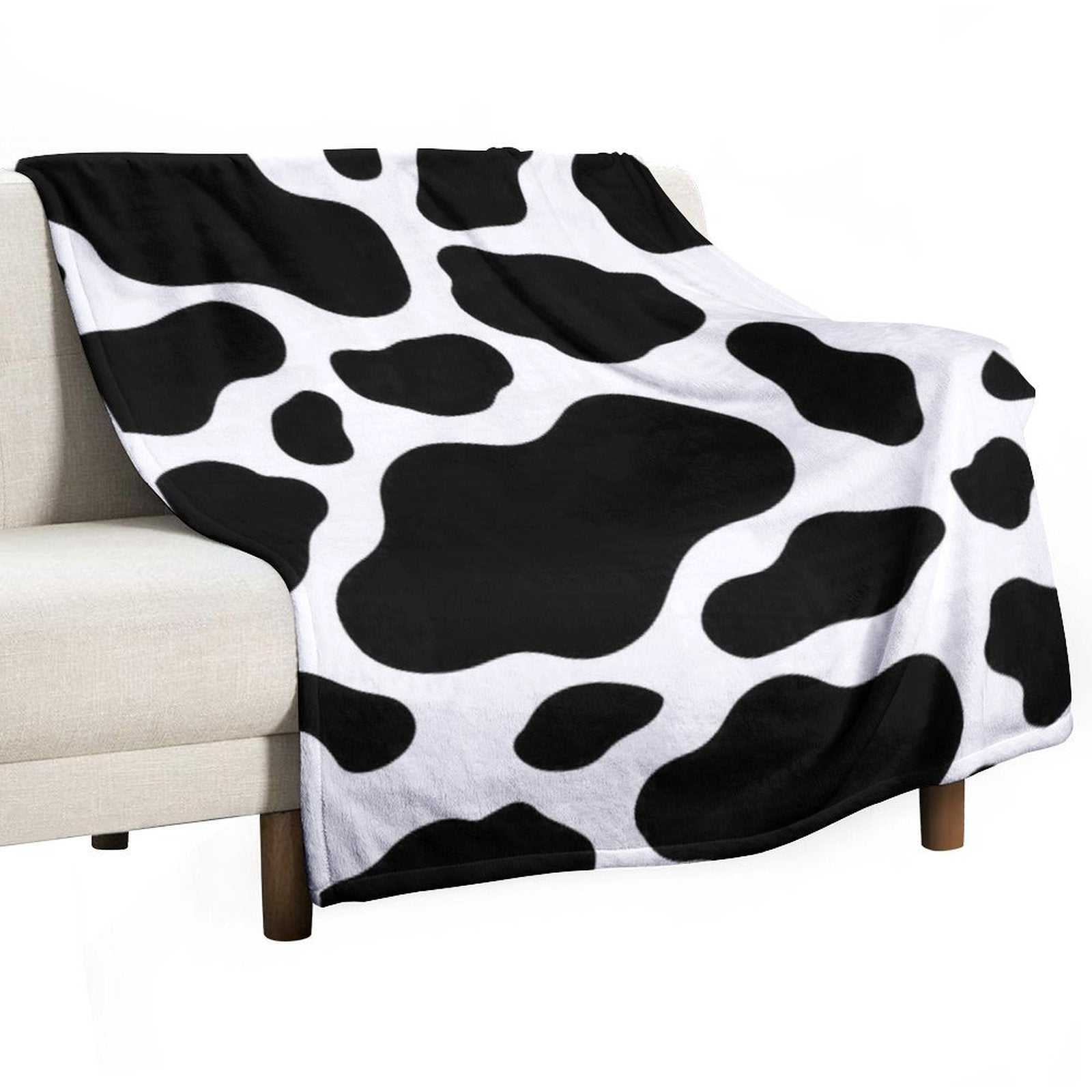 Cow Print Travel-friendly Throw Blanket