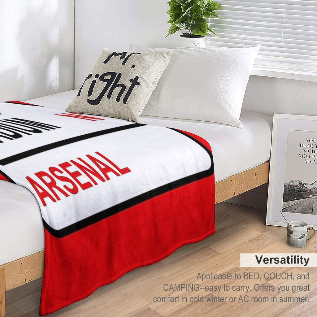 Emirates Stadium Football Sign Wrinkle-free Throw Blanket