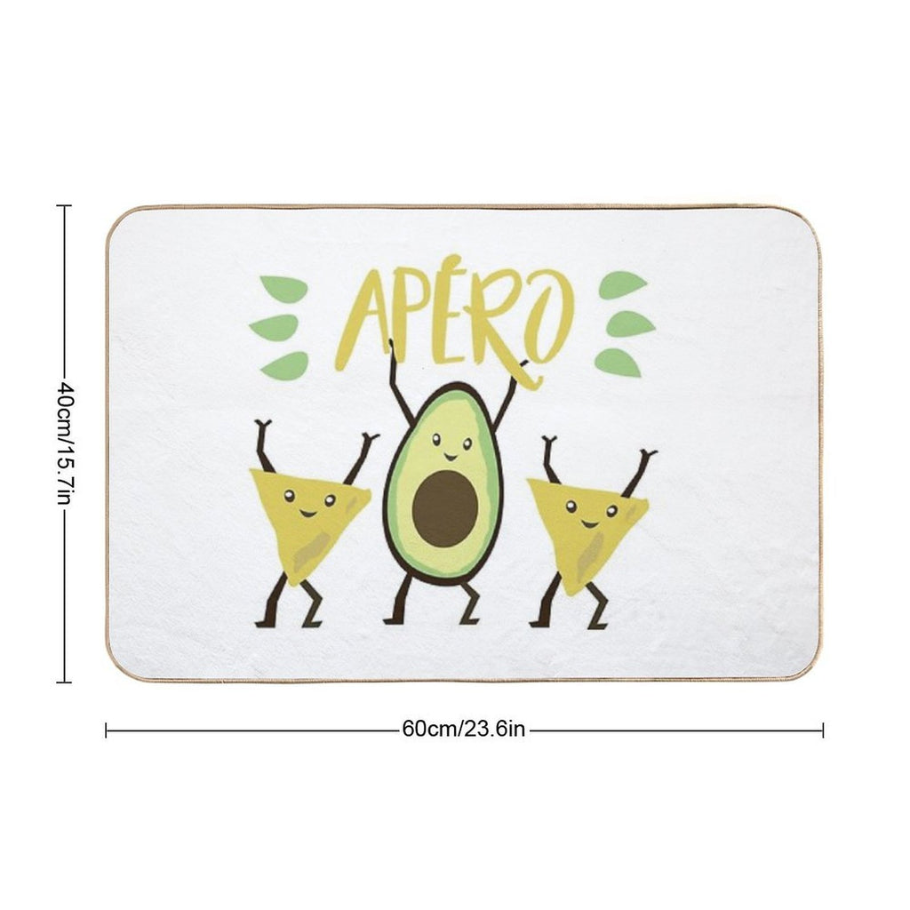Avocado Dancing Aperitif  Stain-Proof Bath Mat