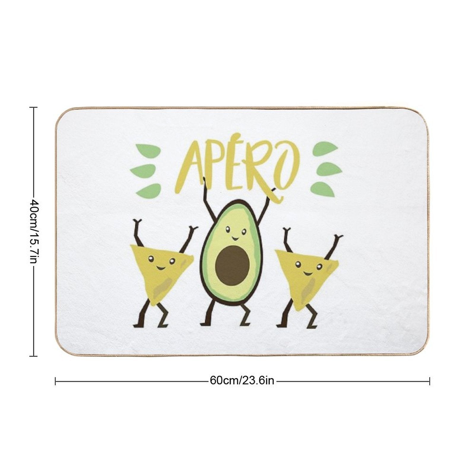 Avocado Dancing Aperitif  Stain-Proof Bath Mat