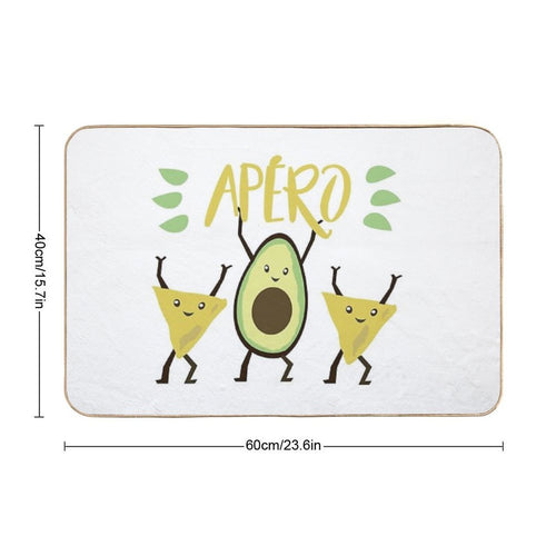 Avocado Dancing Aperitif  Stain-Proof Bath Mat