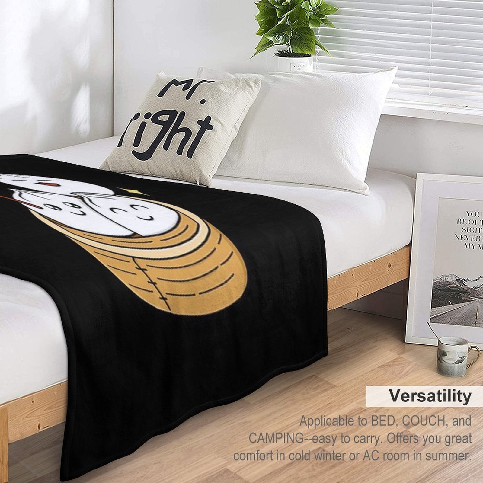 Happy Dumpling Eco-conscious Throw Blanket