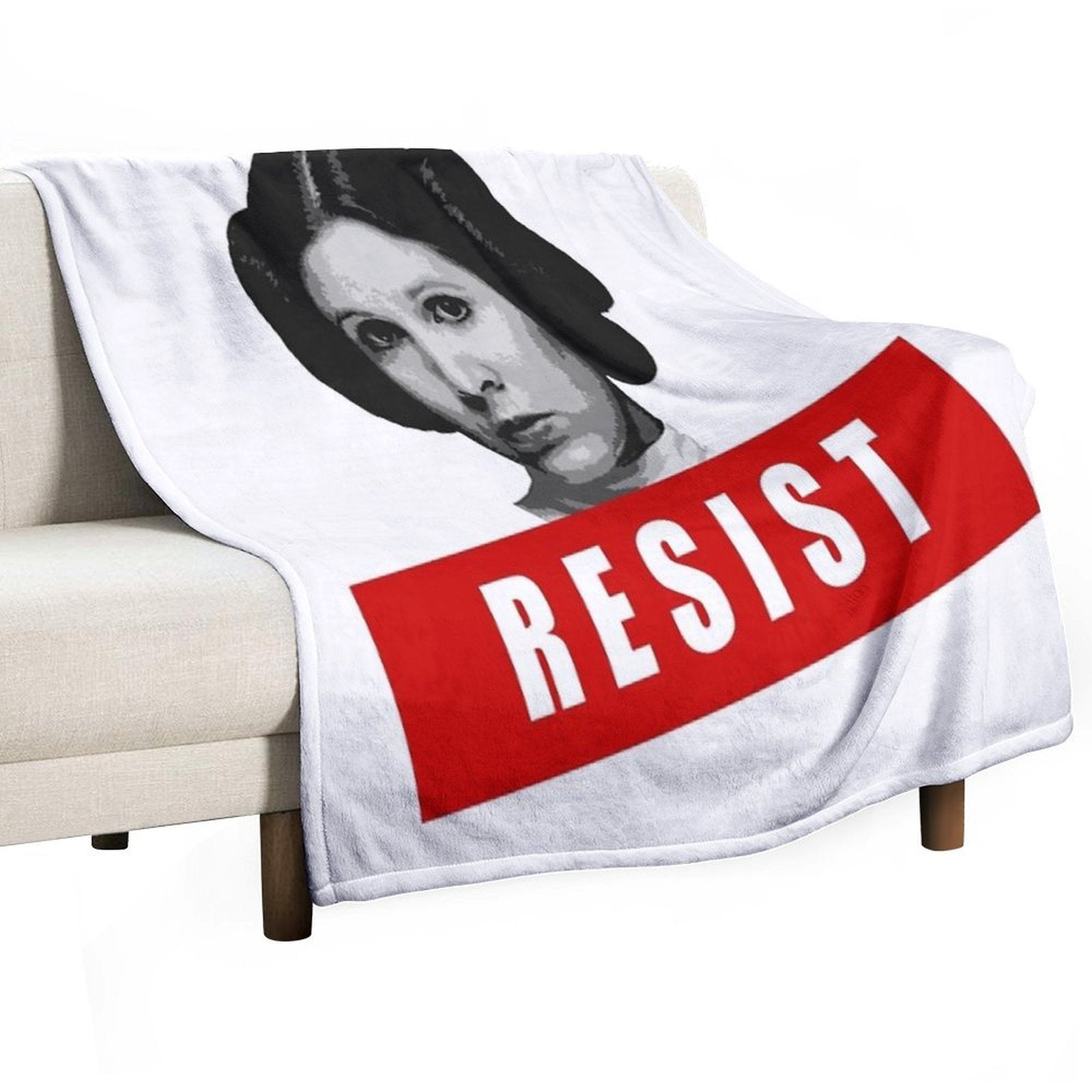 RESIST Like Princess Leia Machine-washable Throw Blanket