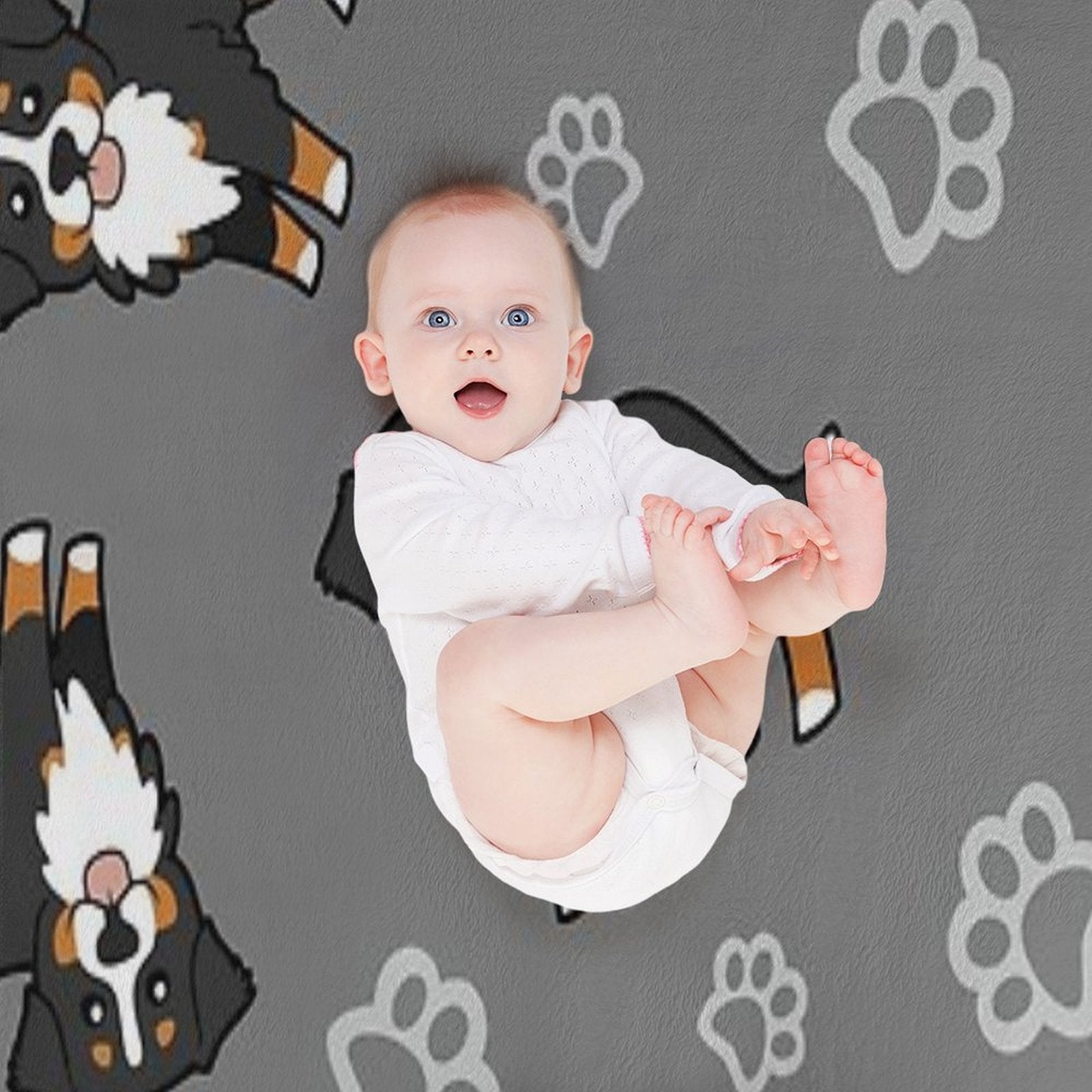 Bernese Mountain Dog. Eco-conscious Throw Blanket